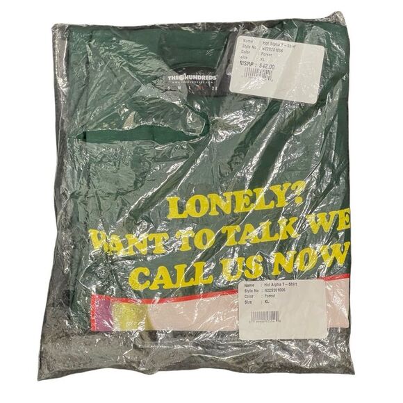The Hundreds Lonely Hot Alpha T-Shirt ‘22 NYC Pop-up XL NWT Sealed Very Rare - Picture 5 of 11
